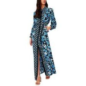 Diane von Furstenberg Joshua Printed Maxi Dress 10